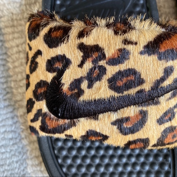 leopard nike slides